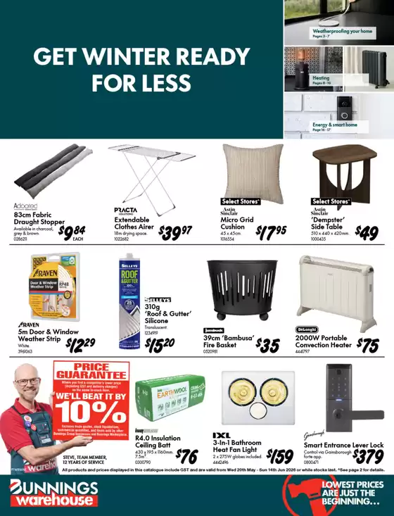 Bunnings Warehouse catalogue | Great discounts on selected products | 2026-05-20T00:00:00.000Z - 2026-06-14T00:00:00.000Z