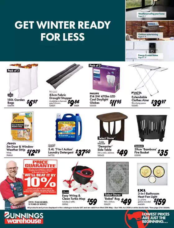 Bunnings Warehouse catalogue | Current bargains and offers | 2026-05-20T00:00:00.000Z - 2026-06-14T00:00:00.000Z