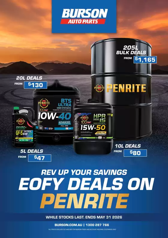 Burson Auto Parts catalogue in Wilberforce NSW | PENRITE EOFY Deals - Digital Flyer | 2026-05-26T00:00:00.000Z - 2026-05-31T00:00:00.000Z