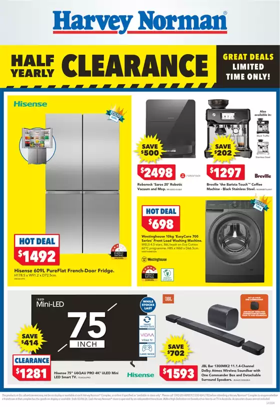 Harvey Norman catalogue | Electrical Clearance | 2026-05-30T00:00:00.000Z - 2026-06-03T00:00:00.000Z