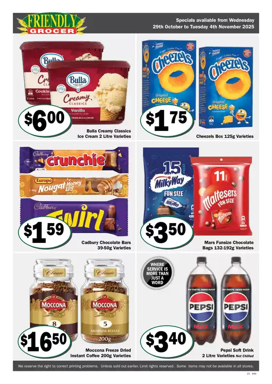 Friendly Grocer catalogue specials