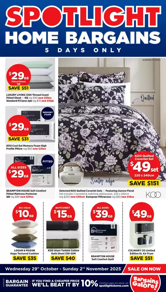 Spotlight catalogue in Perth WA | Home Bargains | 2025-10-29T00:00:00.000Z - 2025-11-02T00:00:00.000Z