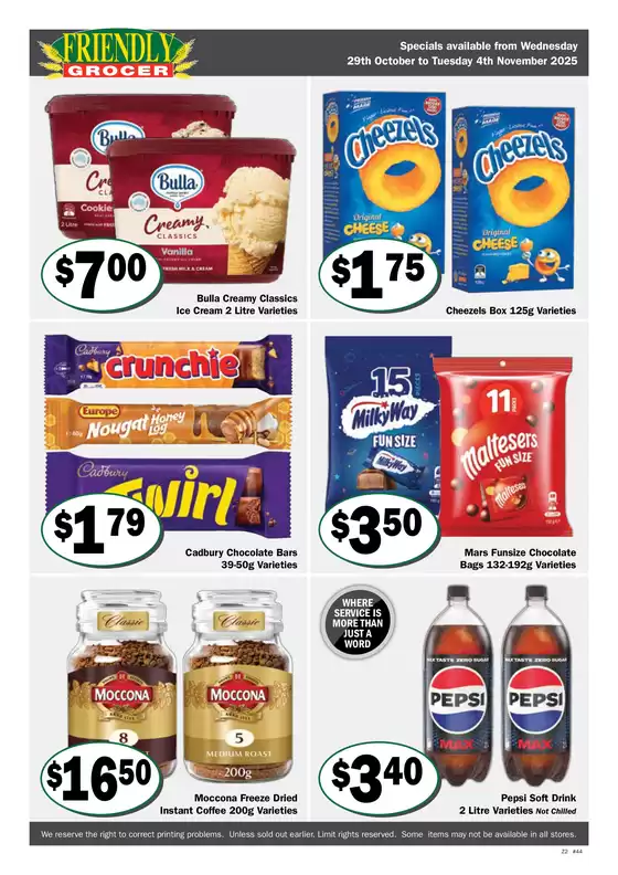 Friendly Grocer catalogue specials