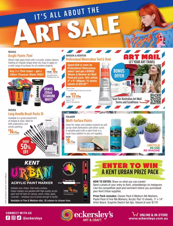 Eckersley's Art & Craft catalogue | Art Sale | 2026-06-02T00:00:00.000Z - 2026-06-30T00:00:00.000Z