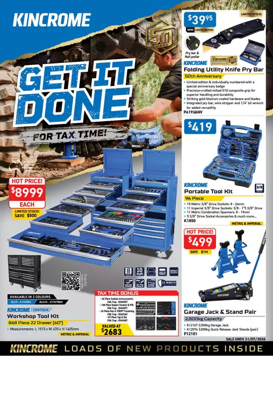 Kincrome catalogue in Sydney NSW | Get It Done For Tax Time! | 2026-06-02T00:00:00.000Z - 2026-07-31T00:00:00.000Z