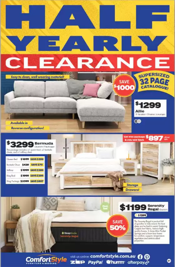 ComfortStyle Furniture & Bedding catalogue in Greenmount QLD | Half Yearly Clearance | 2026-06-02T00:00:00.000Z - 2026-06-28T00:00:00.000Z