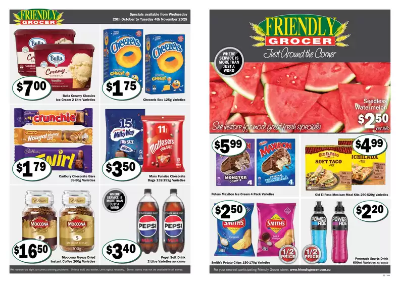 Friendly Grocer catalogue in Central Coast NSW | Friendly Grocer catalogue specials | 2025-10-29T00:00:00.000Z - 2025-11-12T00:00:00.000Z