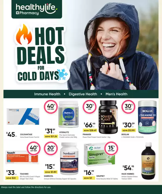 Healthylife Pharmacy catalogue in Joondalup WA | Hot Deals For Cold Days | 2026-06-01T00:00:00.000Z - 2026-06-28T00:00:00.000Z