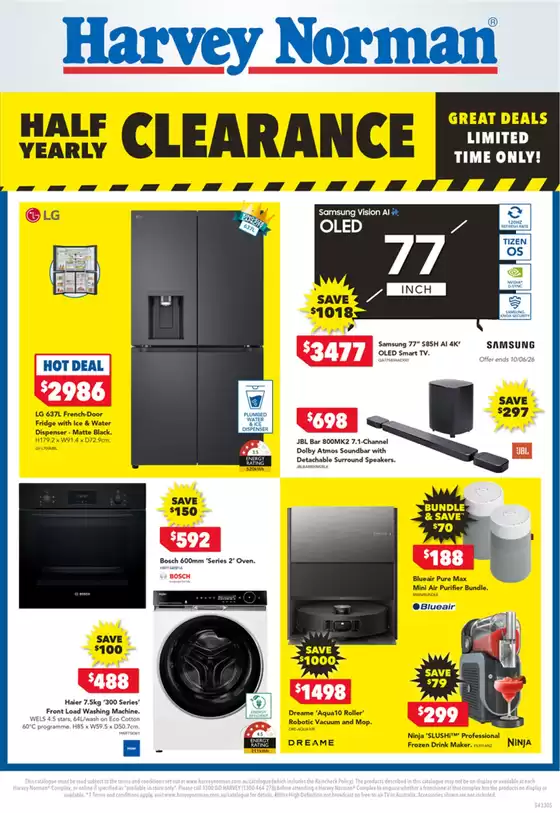 Harvey Norman catalogue | Electrical Clearance | 2026-06-04T00:00:00.000Z - 2026-06-17T00:00:00.000Z