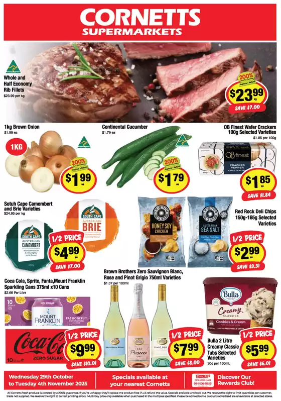 CORNETTS catalogue in Central Coast NSW | Weekly Specials | 2025-10-29T00:00:00.000Z - 2025-11-04T00:00:00.000Z