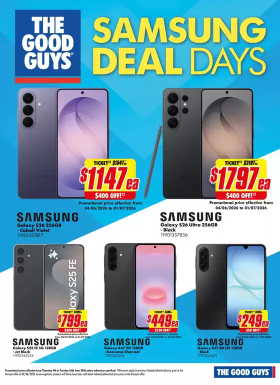 The Good Guys catalogue | Samsung Deal Days | 2026-06-04T00:00:00.000Z - 2026-06-16T00:00:00.000Z