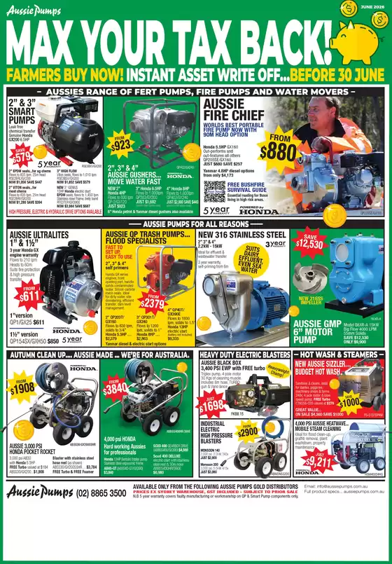 Aussie Pumps catalogue in Atherton QLD | Aussie Pumps Specials | 2026-06-04T00:00:00.000Z - 2026-06-30T00:00:00.000Z