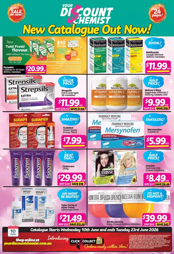 Your Discount Chemist catalogue | Sale On Now! | 2026-06-10T00:00:00.000Z - 2026-06-23T00:00:00.000Z