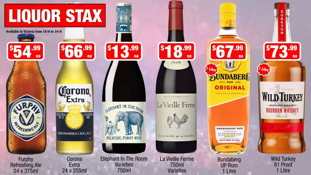 Liquor Stax catalogue | Top deals and discounts | 2026-06-10T00:00:00.000Z - 2026-06-14T00:00:00.000Z