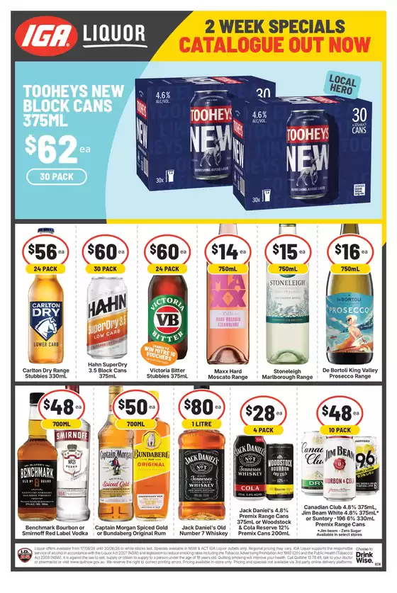 IGA Liquor catalogue | 2 Week Specials 17/06 | 2026-06-17T00:00:00.000Z - 2026-06-30T00:00:00.000Z