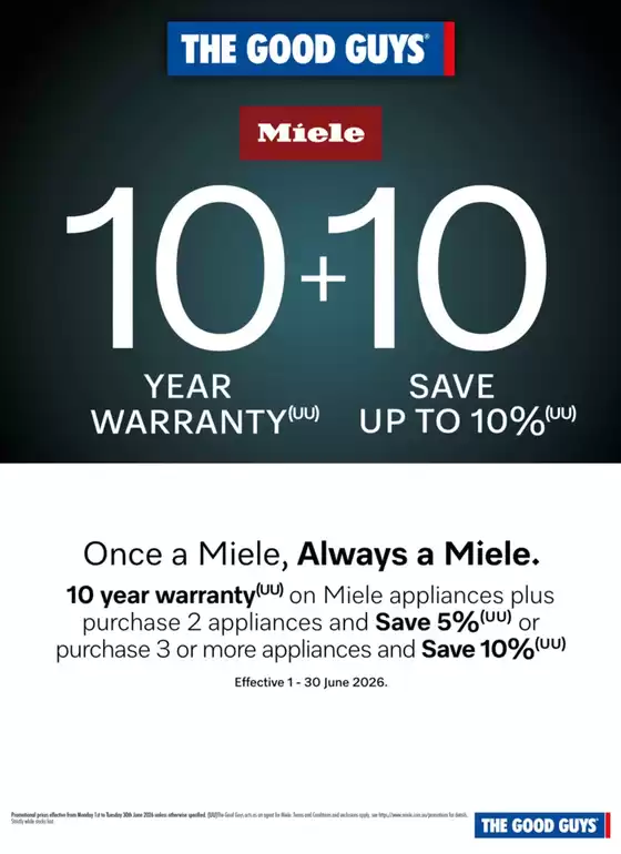 The Good Guys catalogue in North Dandalup WA | Once a Miele, Always a Miele | 2026-06-12T00:00:00.000Z - 2026-06-30T00:00:00.000Z