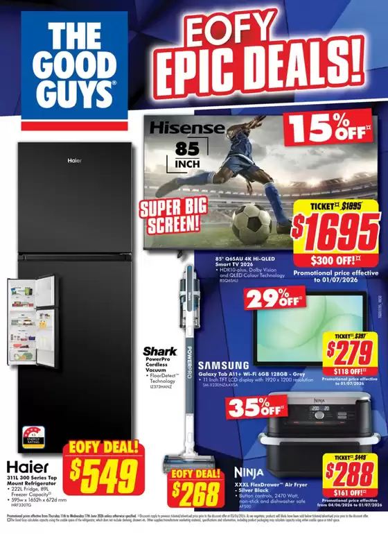 The Good Guys catalogue in North Dandalup WA | EOFY Epic Deals | 2026-06-12T00:00:00.000Z - 2026-06-17T00:00:00.000Z