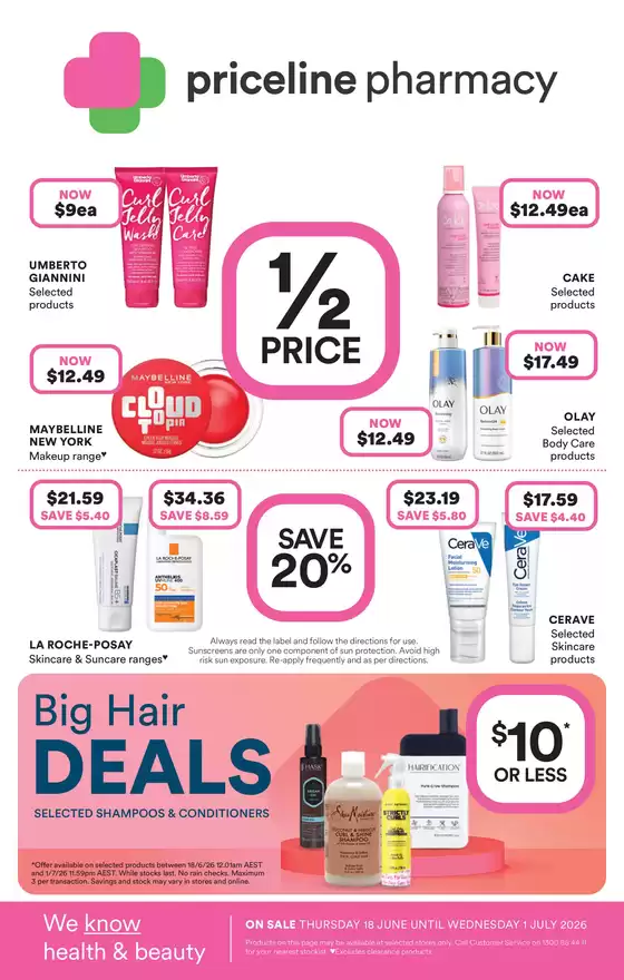 Priceline Pharmacy catalogue in Majura ACT | Priceline Catalogue | 2026-06-18T00:00:00.000Z - 2026-07-01T00:00:00.000Z