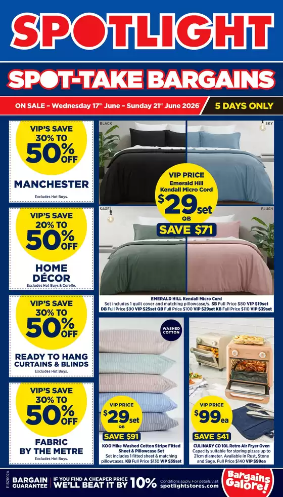 Spotlight catalogue in Leopold VIC | Spot-Take Bargains | 2026-06-17T00:00:00.000Z - 2026-06-21T00:00:00.000Z