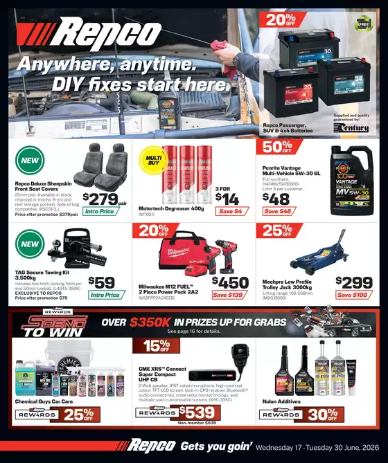 Repco catalogue | Anywhere, anytime. DIY fixes start here. | 2026-06-17T00:00:00.000Z - 2026-06-30T00:00:00.000Z