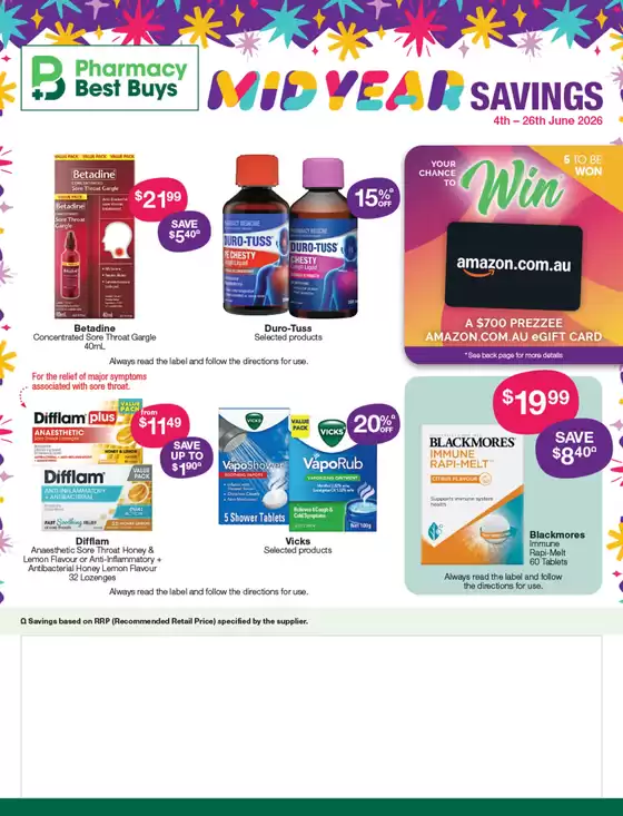 Pharmacy Best Buys catalogue | Pharmacy Best Buys catalogue specials | 2026-06-04T00:00:00.000Z - 2026-06-26T00:00:00.000Z