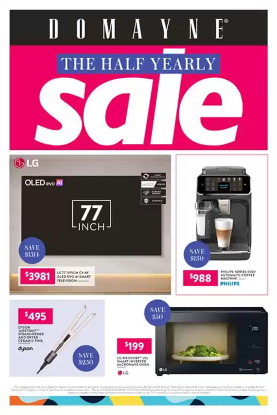 Domayne catalogue in Gosford NSW | Half Yearly Sale Electrical | 2026-06-18T00:00:00.000Z - 2026-06-30T00:00:00.000Z
