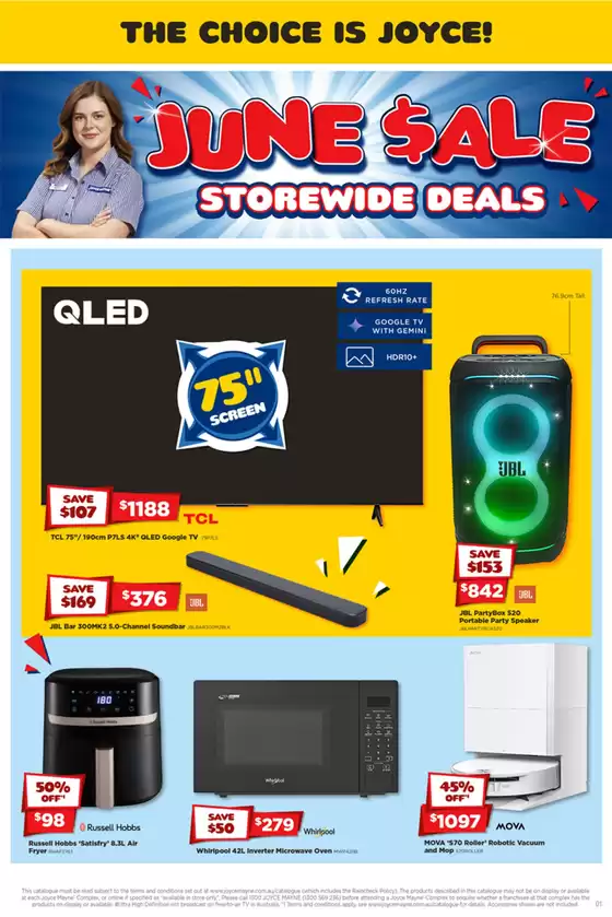 Joyce Mayne catalogue | June Sale Electrical | 2026-06-01T00:00:00.000Z - 2026-06-30T00:00:00.000Z