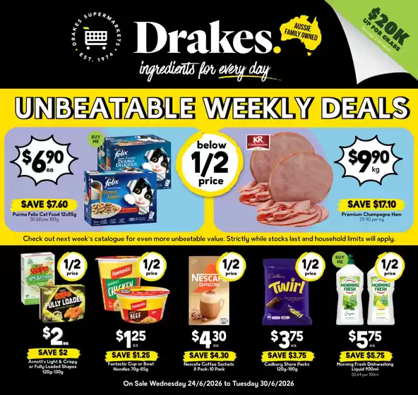 Drakes catalogue | Offers for bargain hunters | 2026-06-24T00:00:00.000Z - 2026-06-30T00:00:00.000Z
