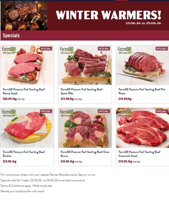 Tasman Butchers catalogue | Winter Warmers ! | 2026-06-23T00:00:00.000Z - 2026-06-29T00:00:00.000Z