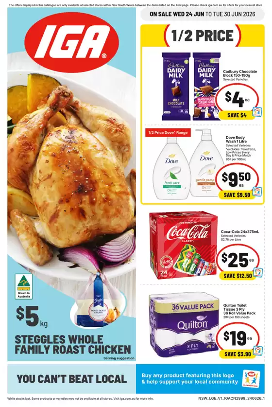 IGA catalogue in Bedford WA | Great offer for bargain hunters | 2026-06-24T00:00:00.000Z - 2026-06-30T00:00:00.000Z