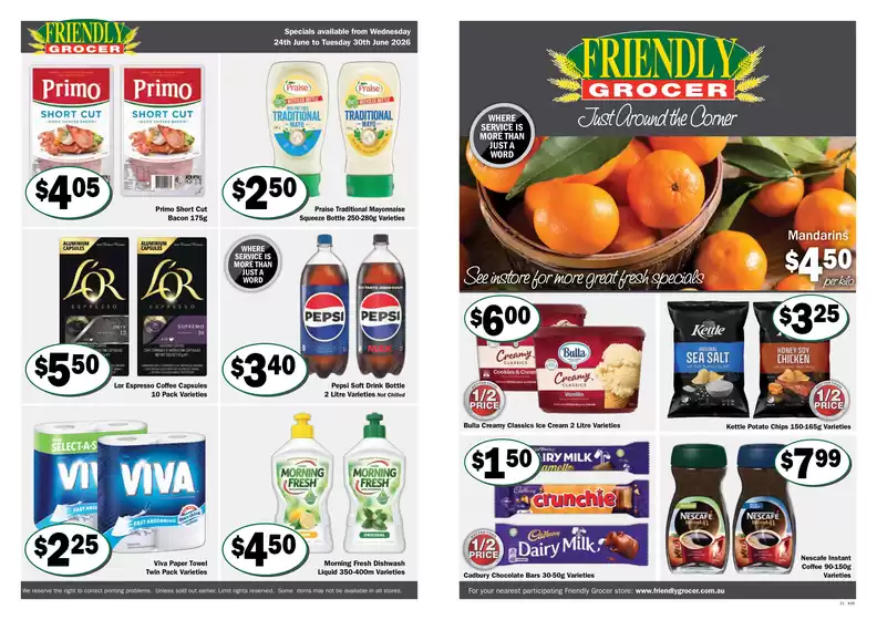 Friendly Grocer catalogue in Bedford WA | Week 26 2026 catalogue zone 1 | 2026-06-24T00:00:00.000Z - 2026-06-30T00:00:00.000Z