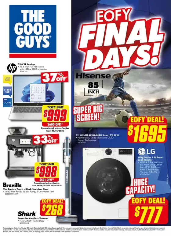 The Good Guys catalogue | EOFY Final Days! | 2026-06-25T00:00:00.000Z - 2026-07-01T00:00:00.000Z