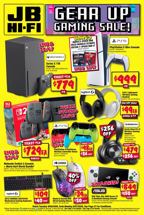 JB Hi Fi catalogue | Gaming Sale! | 2026-06-25T00:00:00.000Z - 2026-07-06T00:00:00.000Z