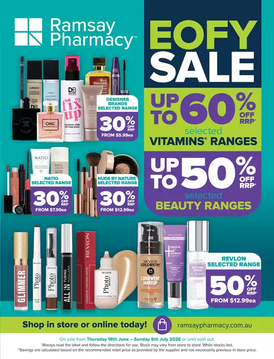 Ramsay Pharmacy catalogue in Gisborne VIC | EOFY Sale | 2026-06-25T00:00:00.000Z - 2026-07-05T00:00:00.000Z