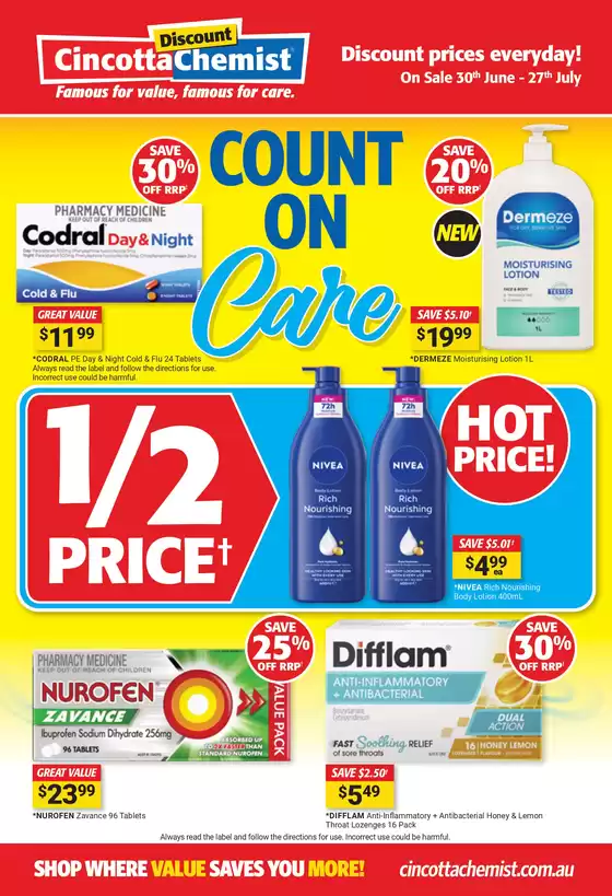 Cincotta Chemist catalogue | Cincotta Chemist Care you can Count On | 2026-06-30T00:00:00.000Z - 2026-07-27T00:00:00.000Z