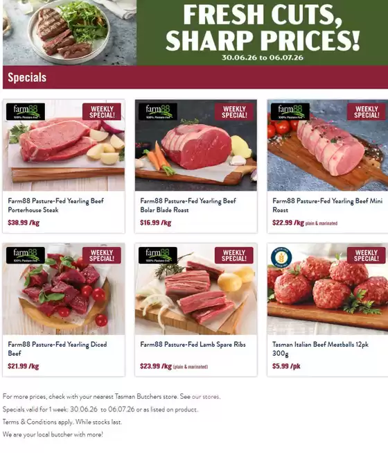 Tasman Butchers catalogue | Fresh Cuts, Sharp Prices! | 2026-06-30T00:00:00.000Z - 2026-07-06T00:00:00.000Z