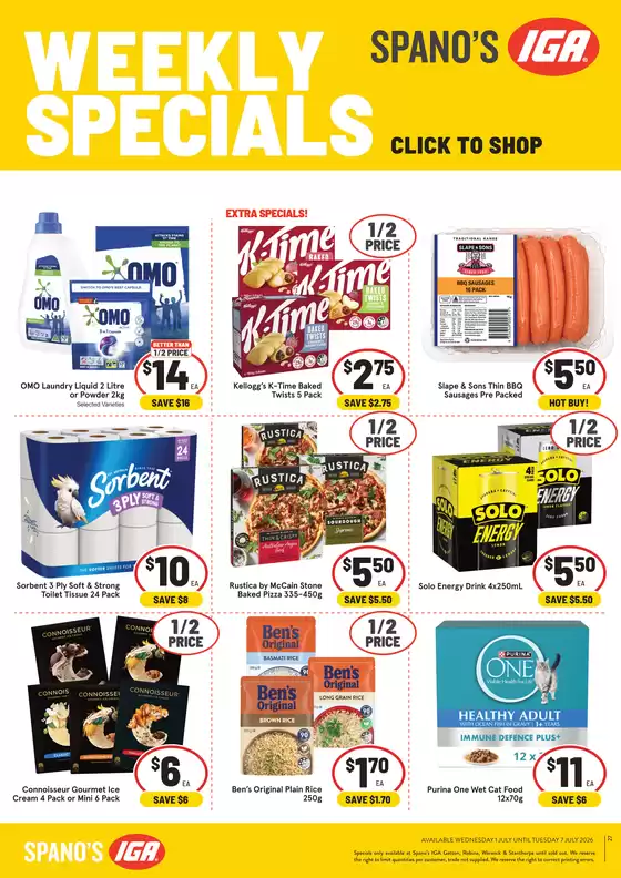 Spano’s IGA catalogue | Spano's Specials  | 2026-07-01T00:00:00.000Z - 2026-07-07T00:00:00.000Z
