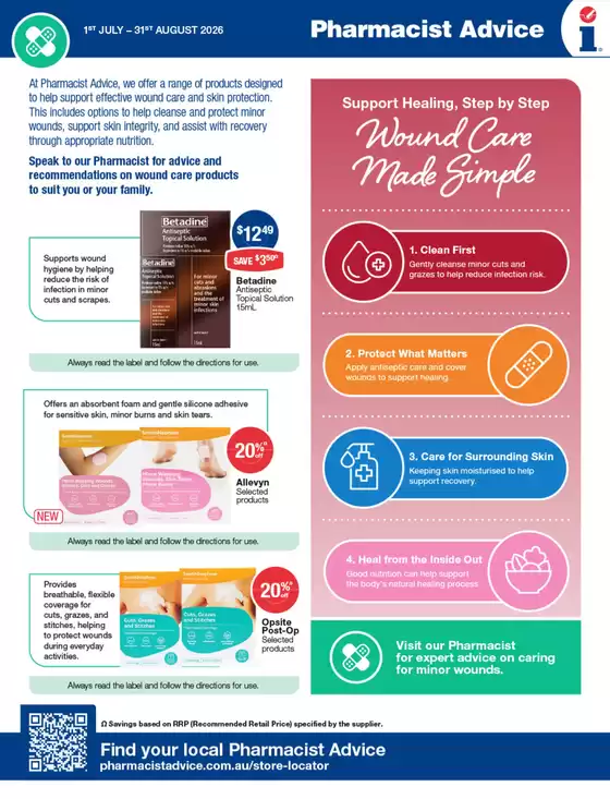 Pharmacist Advice catalogue | Health Flyer | 2026-07-01T00:00:00.000Z - 2026-08-31T00:00:00.000Z