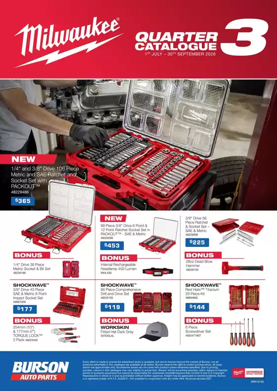 Burson Auto Parts catalogue | Burson Milwaukee Q3 2026 Catalogue | 2026-07-01T00:00:00.000Z - 2026-09-30T00:00:00.000Z