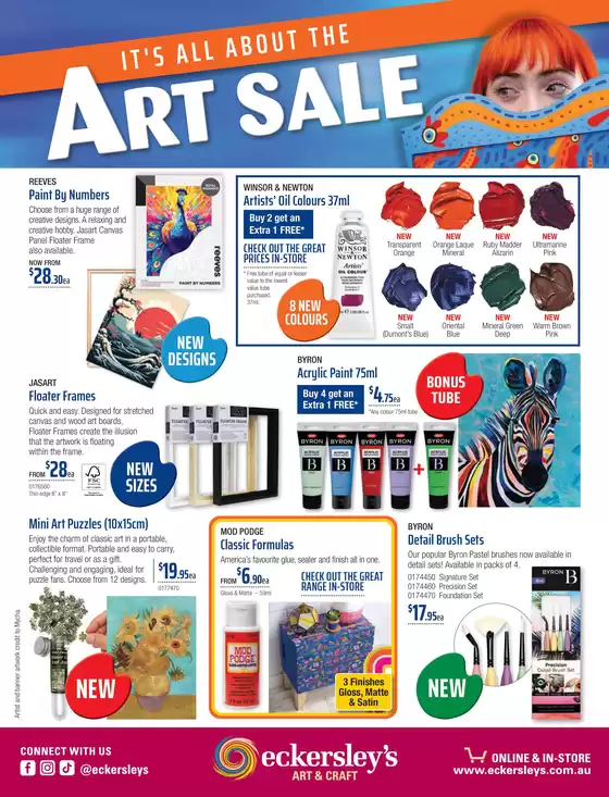 Eckersley's Art & Craft catalogue | It's All About The Art Sale | 2026-07-01T00:00:00.000Z - 2026-07-30T00:00:00.000Z