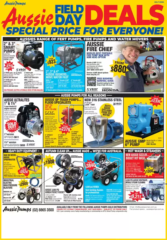 Aussie Pumps catalogue in Glendale QLD | Aussie Pumps Specials | 2026-07-01T00:00:00.000Z - 2026-07-31T00:00:00.000Z