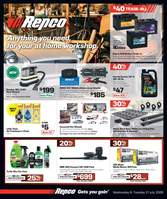 Repco catalogue in Millner NT | Anything You Need, For Your at Home Workshop | 2026-07-08T00:00:00.000Z - 2026-07-21T00:00:00.000Z