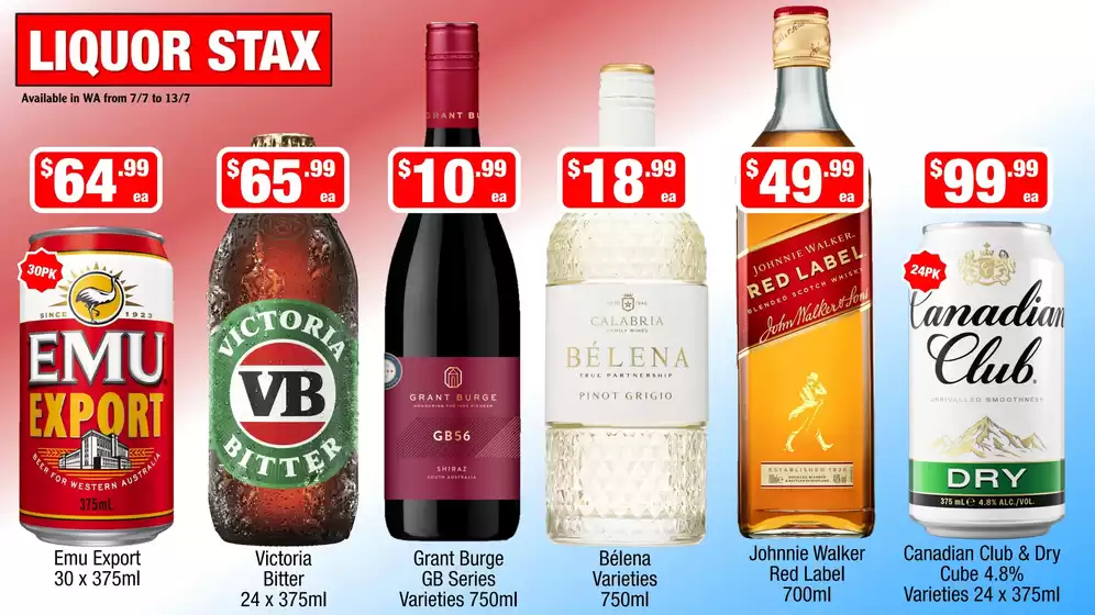 Liquor Stax catalogue | Our best bargains | 2026-07-07T00:00:00.000Z - 2026-07-13T00:00:00.000Z