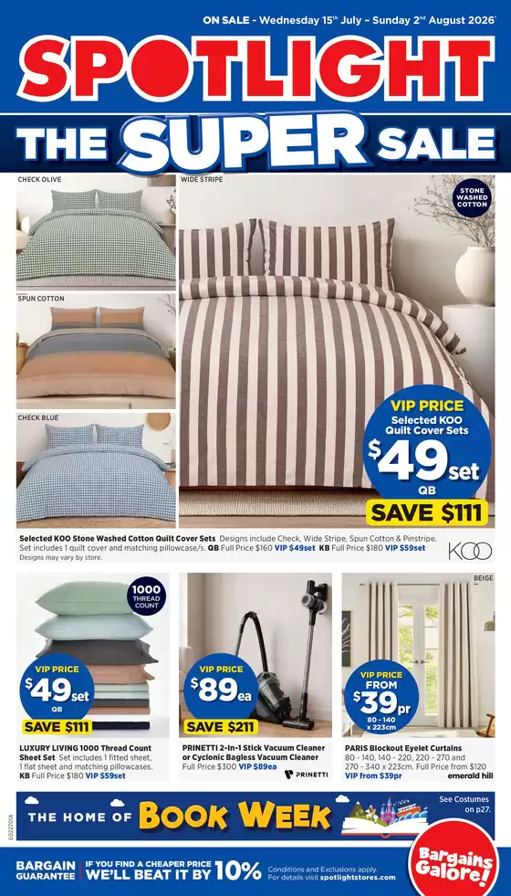 Spotlight catalogue in Traralgon VIC | The Super Sale | 2026-07-15T00:00:00.000Z - 2026-08-02T00:00:00.000Z