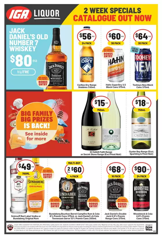 IGA Liquor catalogue | IGA Liquor catalogue specials | 2026-07-15T00:00:00.000Z - 2026-07-28T00:00:00.000Z