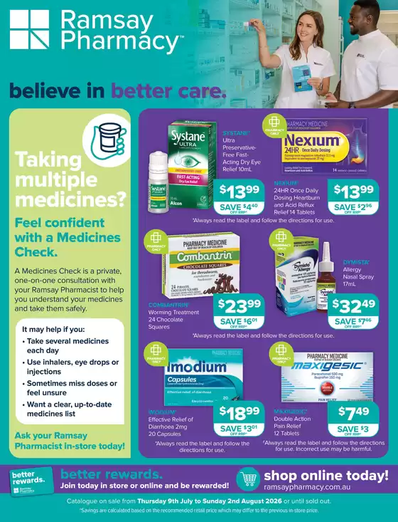 Ramsay Pharmacy catalogue | July 2026 | 2026-07-15T00:00:00.000Z - 2026-08-02T00:00:00.000Z