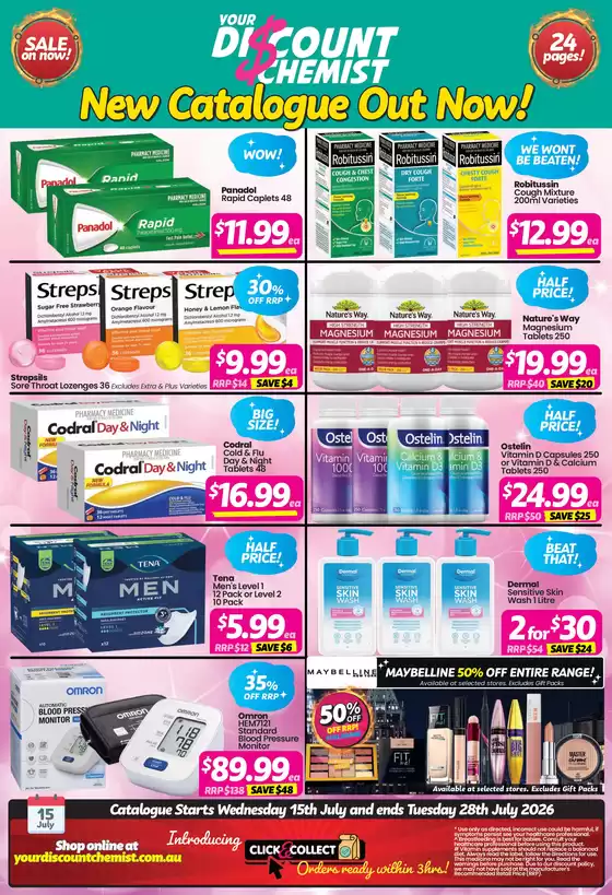 Your Discount Chemist catalogue | Sale On Now! | 2026-07-15T00:00:00.000Z - 2026-07-28T00:00:00.000Z