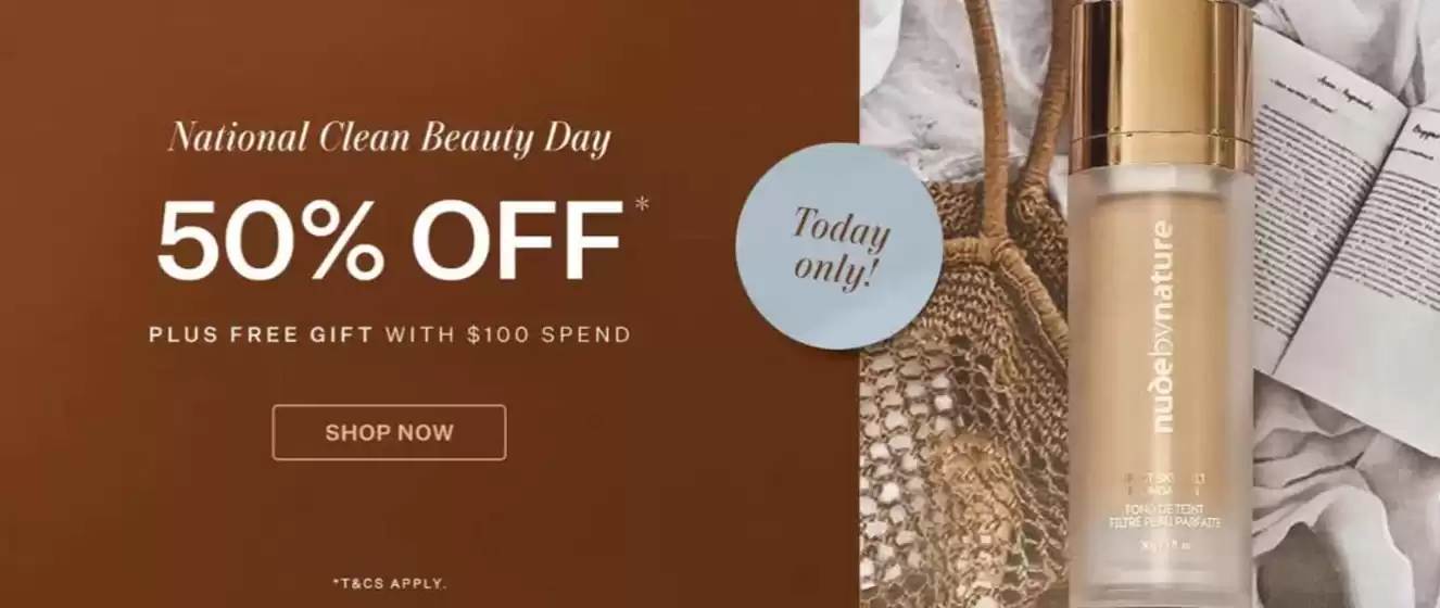 Nude by Nature catalogue | 50% Off | 2026-07-15T00:00:00.000Z - 2026-07-16T00:00:00.000Z