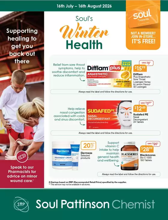 Soul Pattinson Chemist catalogue | Winter Health | 2026-07-16T00:00:00.000Z - 2026-08-16T00:00:00.000Z