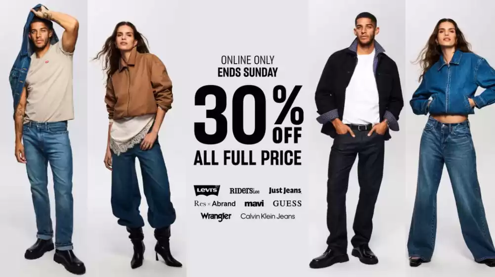Just Jeans catalogue | 30% Off All Full Price | 2026-07-17T00:00:00.000Z - 2026-07-19T00:00:00.000Z